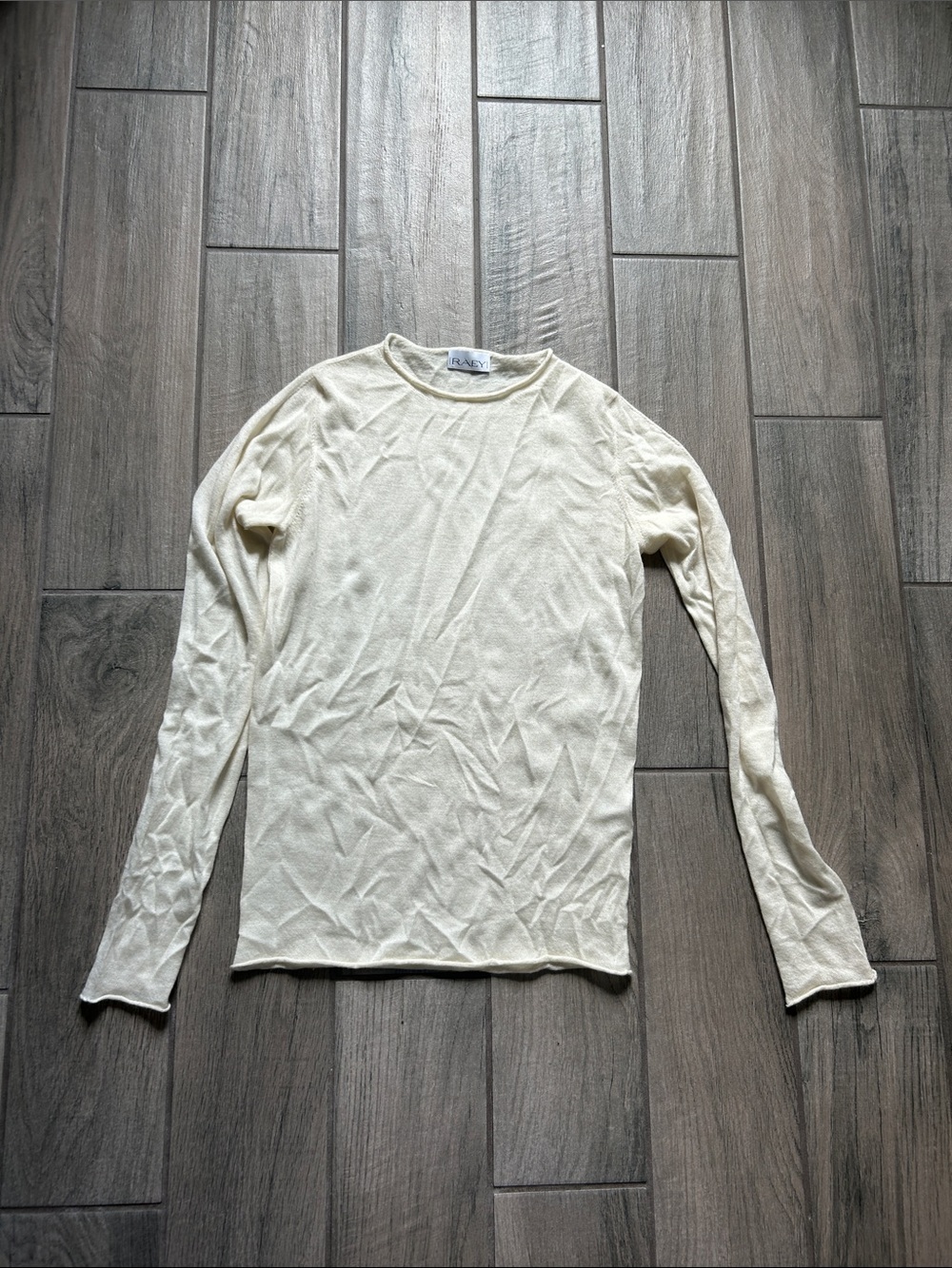 Everyday Cream Crewneck Sweater — Women's Lightweight Knit cashmere